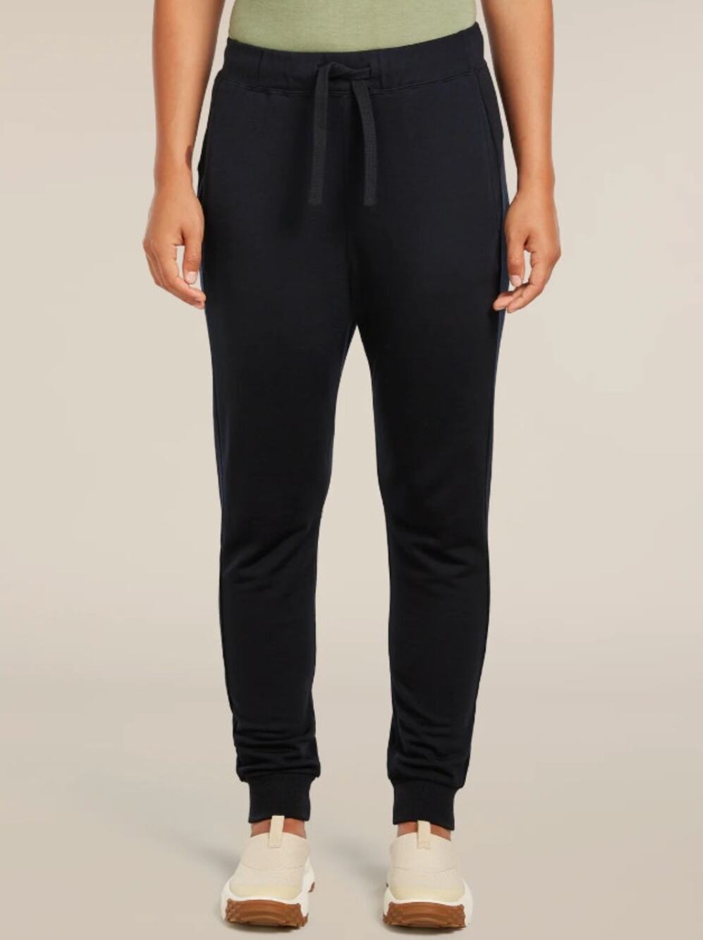 Icebreaker Black Women's Crush Wool Blend Drawstring Pants NWT Size S